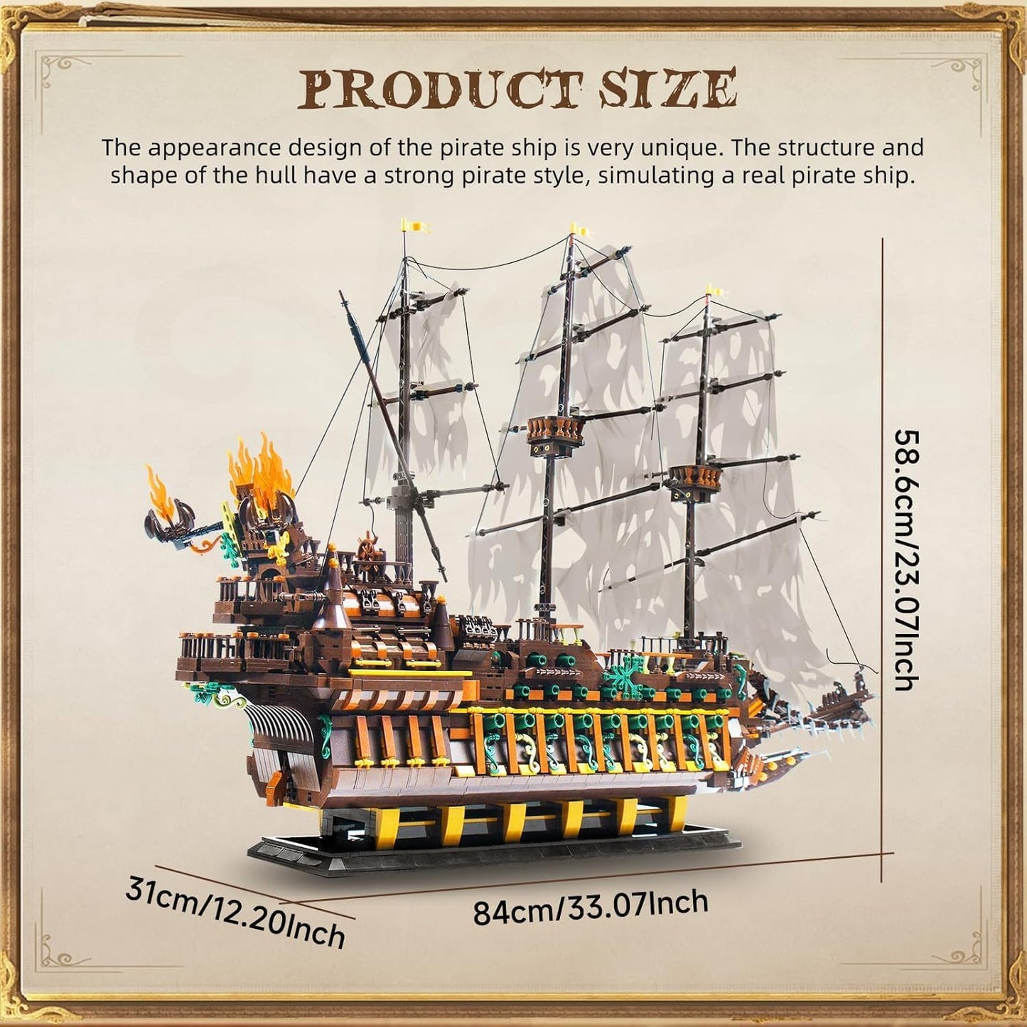 Flying Dutchman Pirate Ship Building Set4