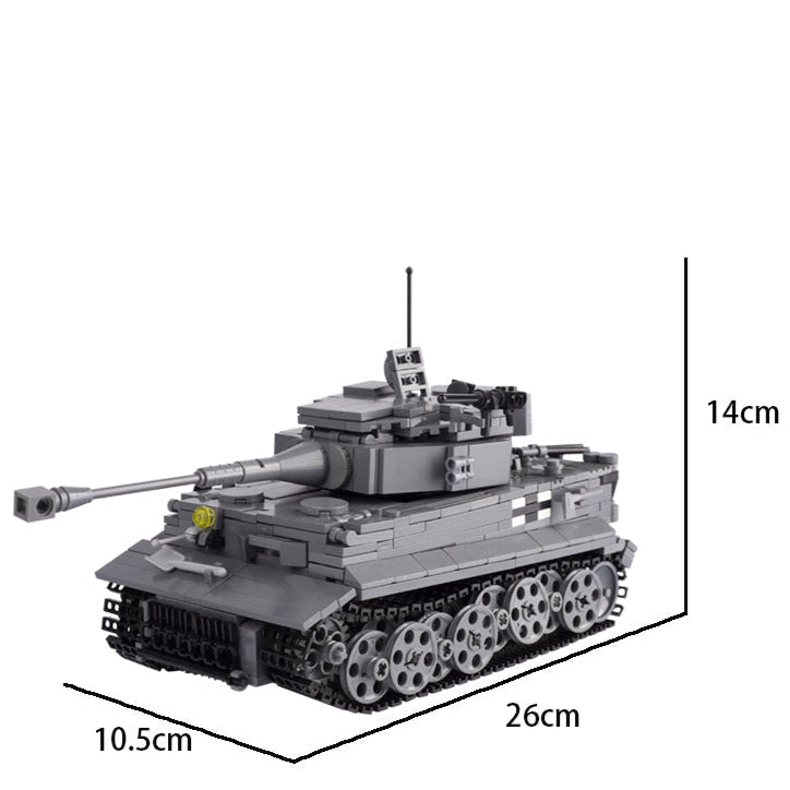 WW2 German Tiger Heavy Tank Custom Military MOC4