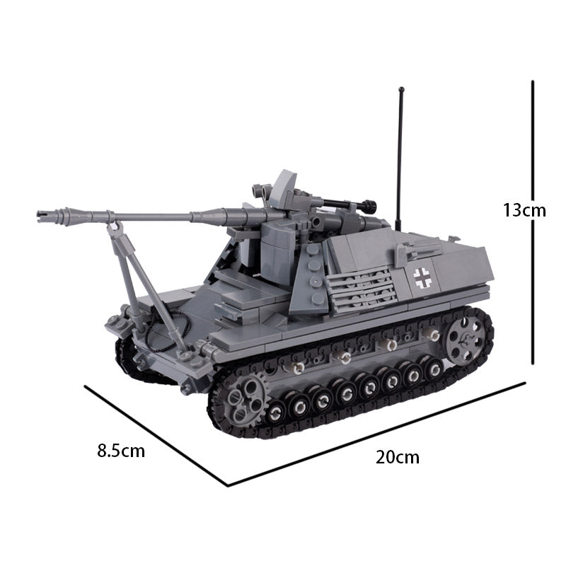 WW2 German Nashorn Tank Destroyer Custom Military MOC5