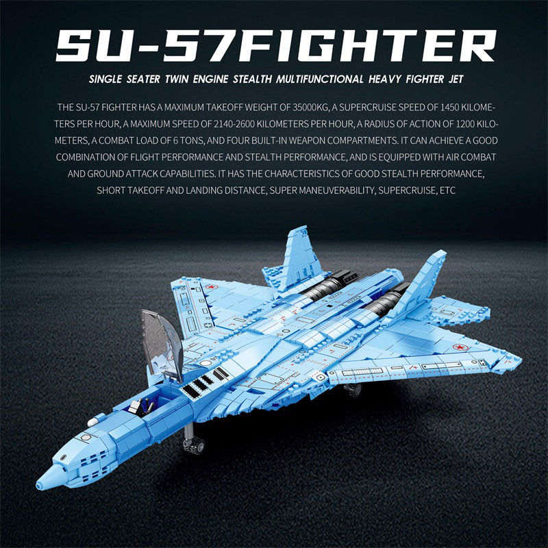 Sukhoi Su-57 Stealth Fighter Jet Building Set5