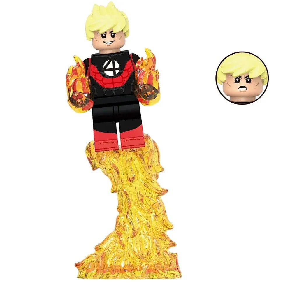 Human Torch (Future Foundation) Custom Marvel Superhero Minifigure1