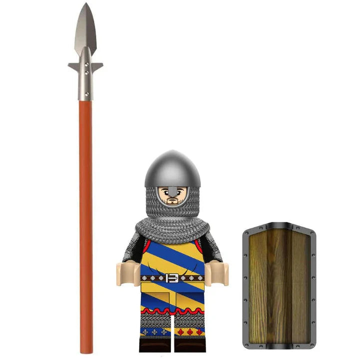 Burgundian Pavise Pikeman From Medieval Knight Custom Minifigure1