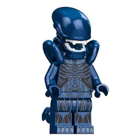 Aliens Blue Xenomorph Custom Horror Minifigure1