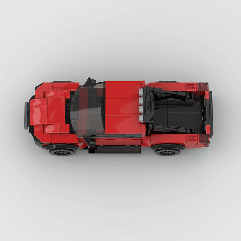 Ford Ranger Red Pickup Truck Custom Car MOC7