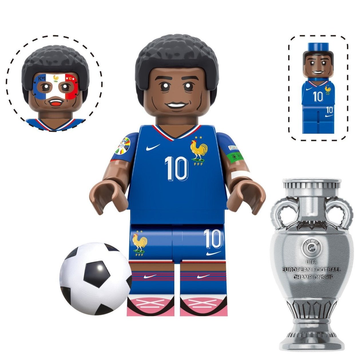 Kylian Mbappe (France) Custom Minifigure Football Player1