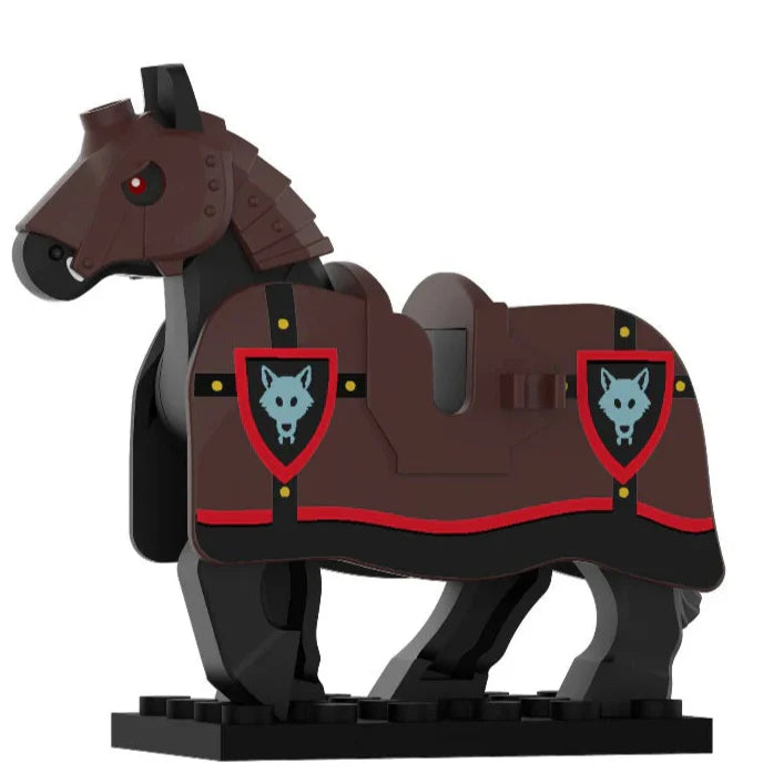 Wolf Horse Barding Medieval Warhorse Custom Minifigure1