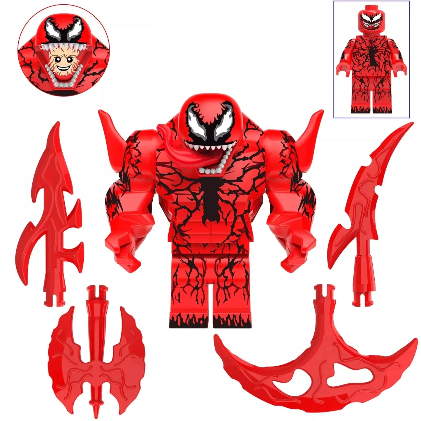 Carnage (Venom) Custom Marvel Superhero Minifigure