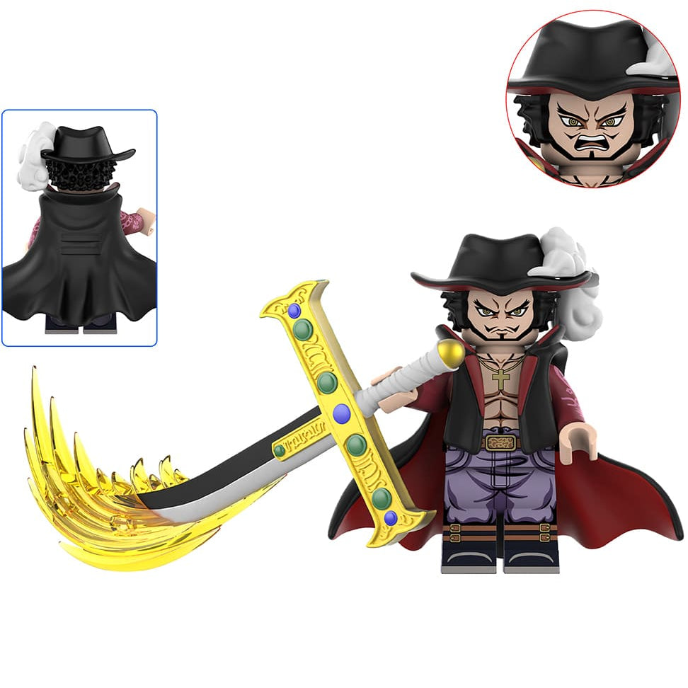 Dracule Mihawk Custom One Piece Anime Minifigure1