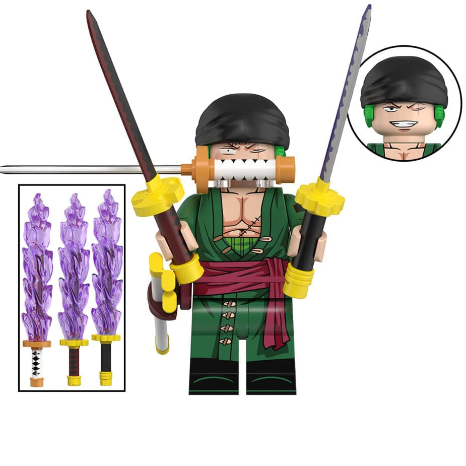 Roronoa Zoro Custom One Piece Anime Minifigure1