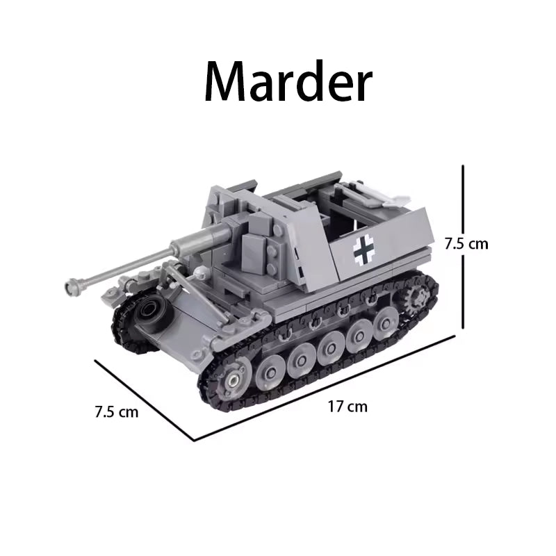 WW2 German Marder Tank Destroyer Custom Military MOC4