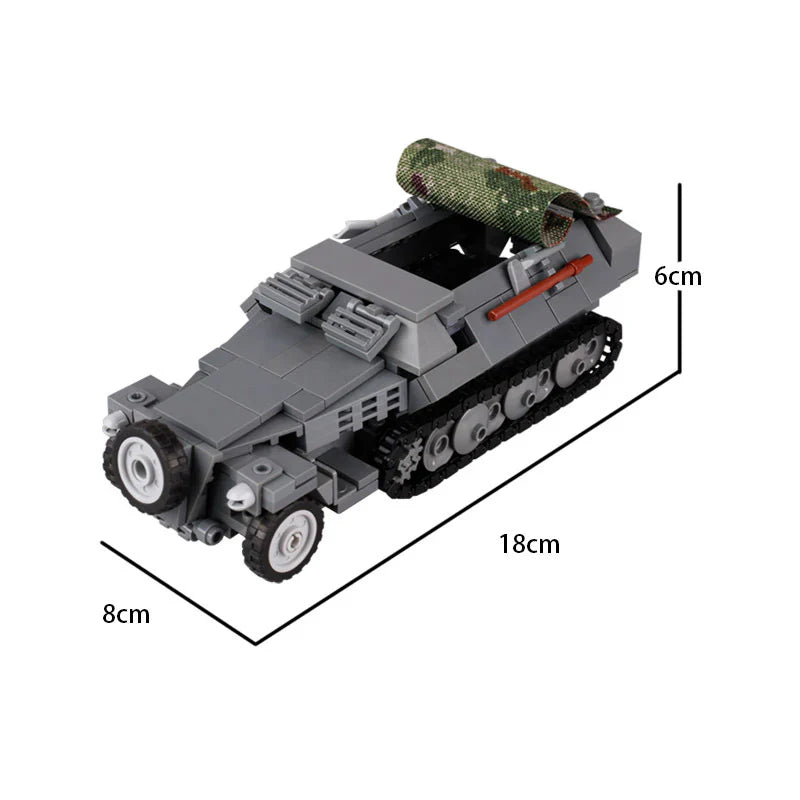 WW2 German Sd.Kfz. 251 Army Transport Custom Military MOC9