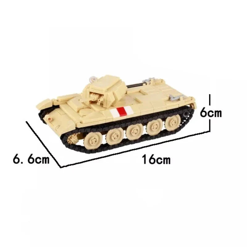 WW2 British Crusader Tank Custom Military MOC5