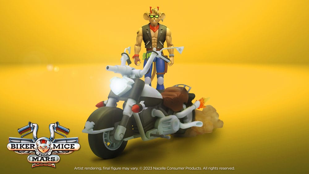 Biker Mice From Mars Vehicle Throttle's Martian Monster Bike 23cm6