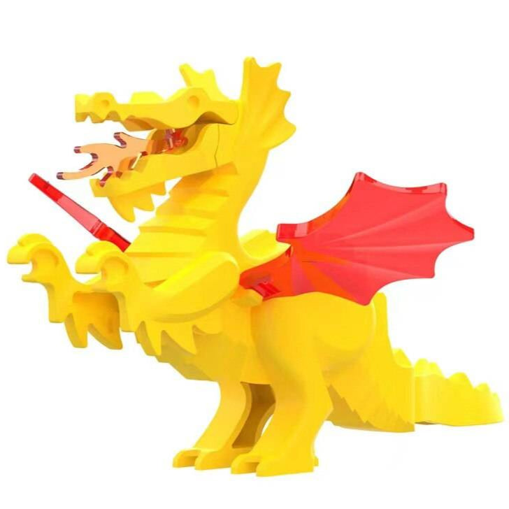 Yellow Dragon Custom Medieval Dragons Minifigure1