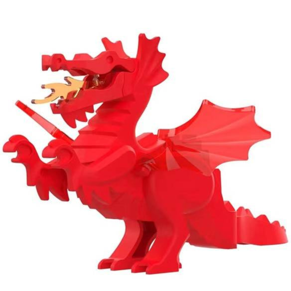 Red Dragon Custom Medieval Dragons Minifigure1