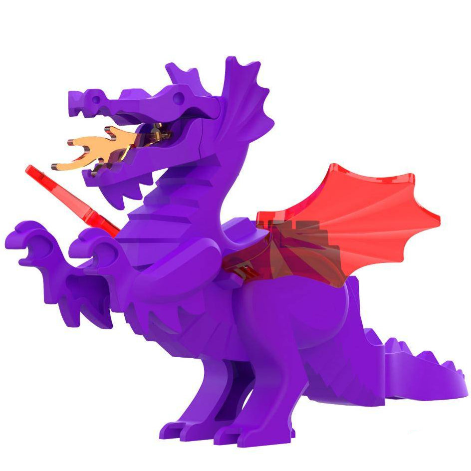 Purple Dragon Custom Medieval Dragons Minifigure1