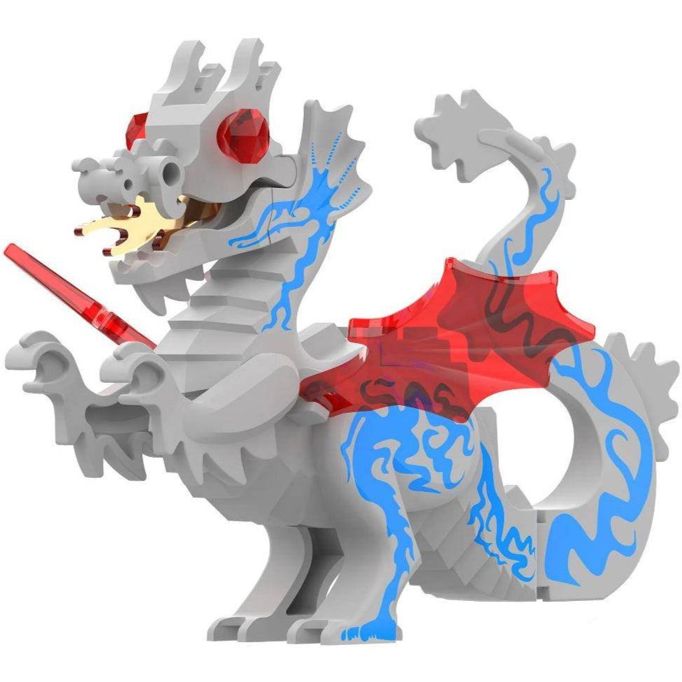 Medieval Big Dragon Grey Custom Medieval Dragons Minifigure1