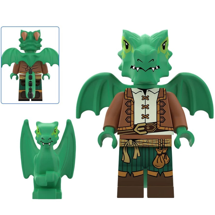Green Dragon Night Custom Dungeons and Dragons Minifigure1