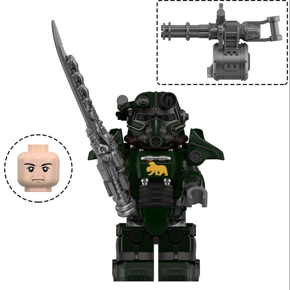 T-45 NCR Salvaged Power Armor Custom Fallout Minifigure1