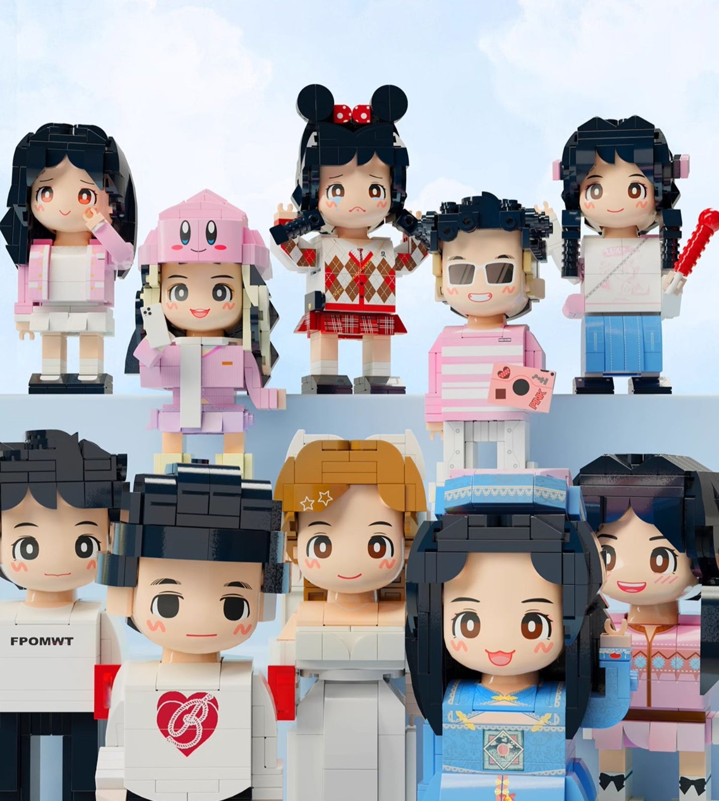 Freeze Time DIY building block dolls