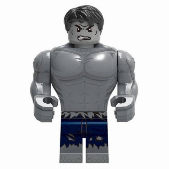 Grey Hulk Custom Marvel Superhero Minifigure