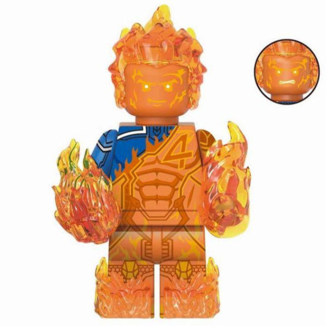 Human Torch (Marvel Rivals) Custom Marvel Superhero Minifigure1