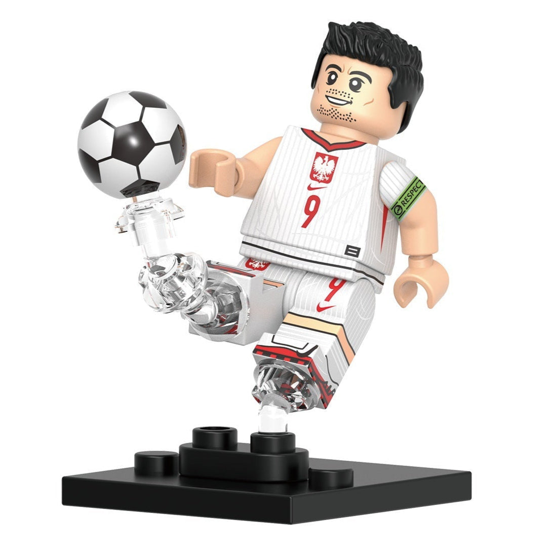 Robert Lewandowski (Poland) Custom Football Player Minifigure1