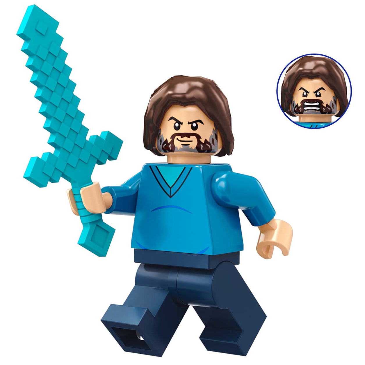 Steve Custom Minecraft Movie Minifigure1