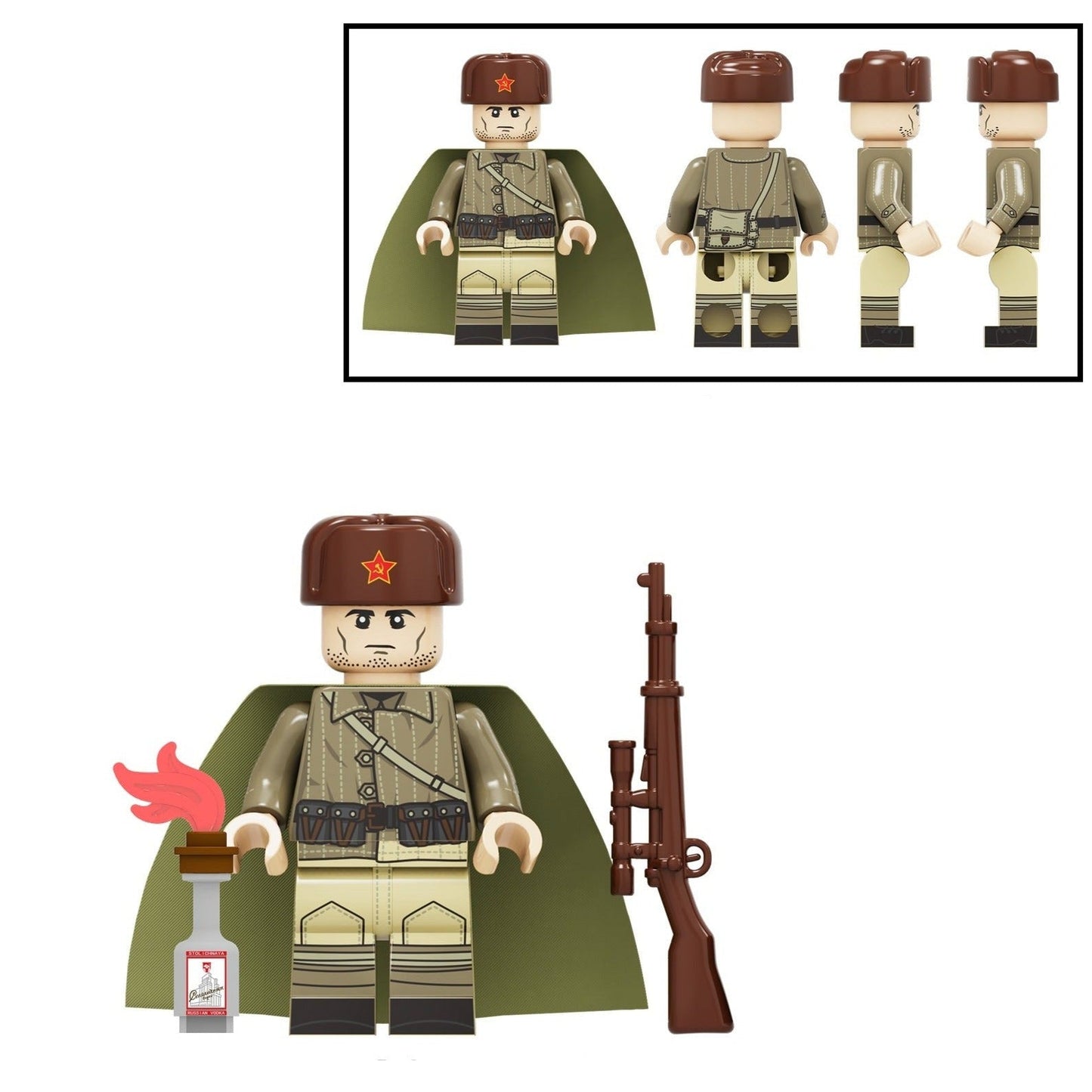 Soviet Military Soldier Custom Minifigure2