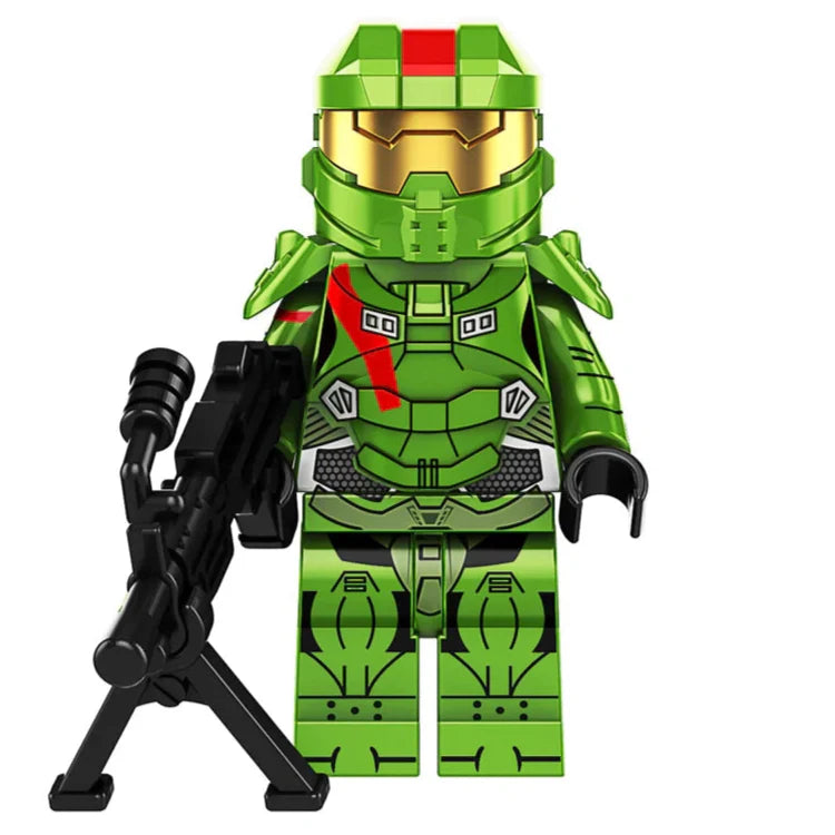 Green Spartan Custom Halo Video Game Minifigure1