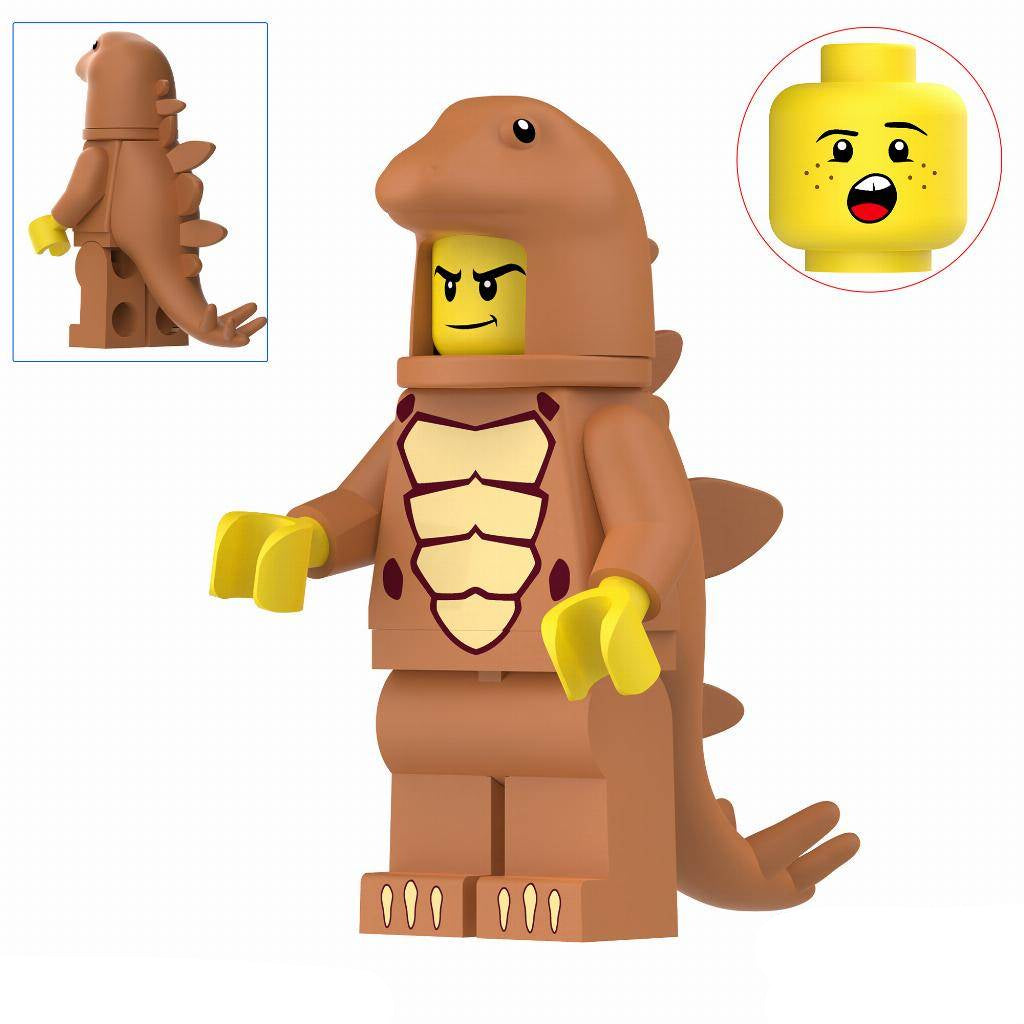 Brown Stegosaurus Costumed Fan Custom Minifigure1
