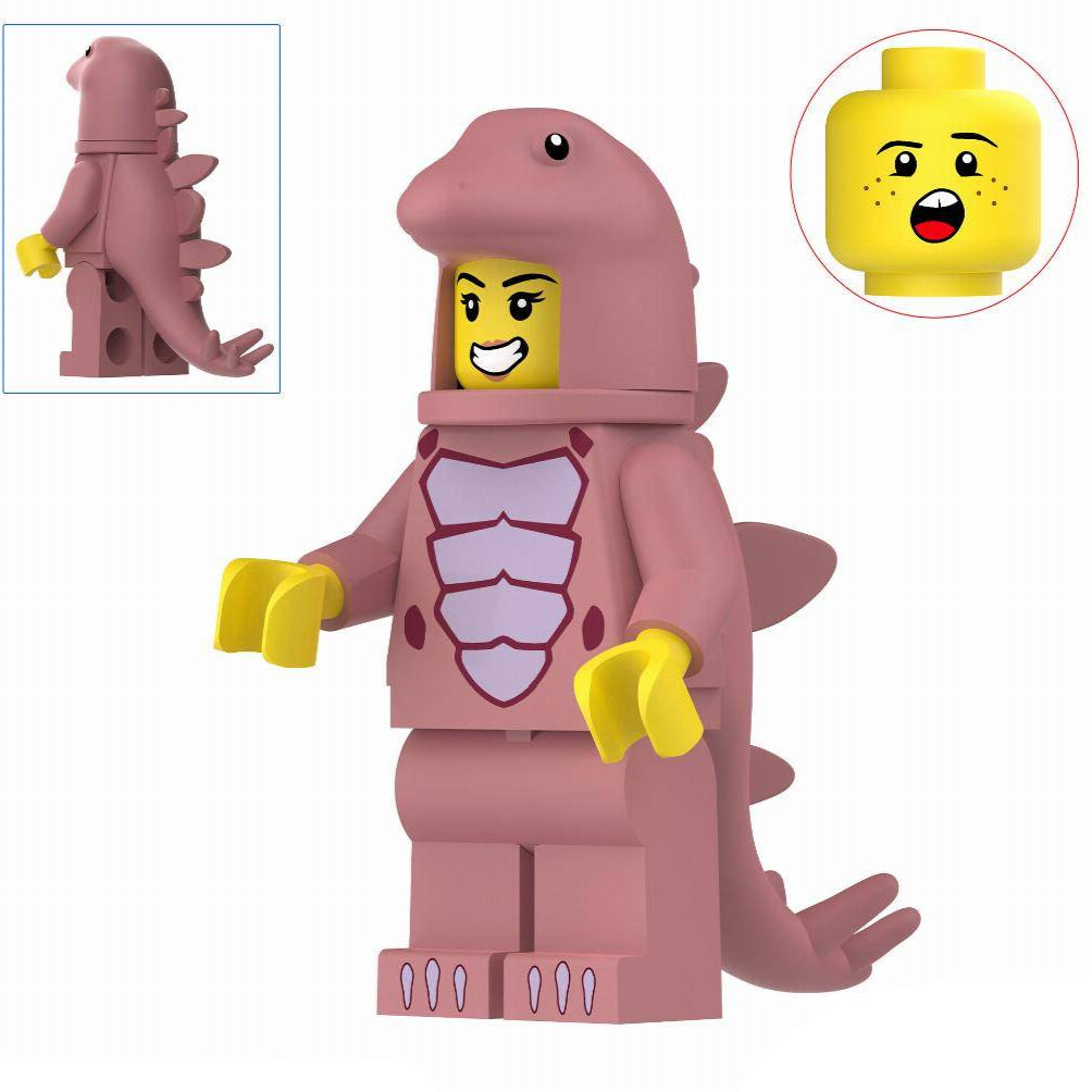 Purple Stegosaurus Costumed Fan Custom Minifigure1