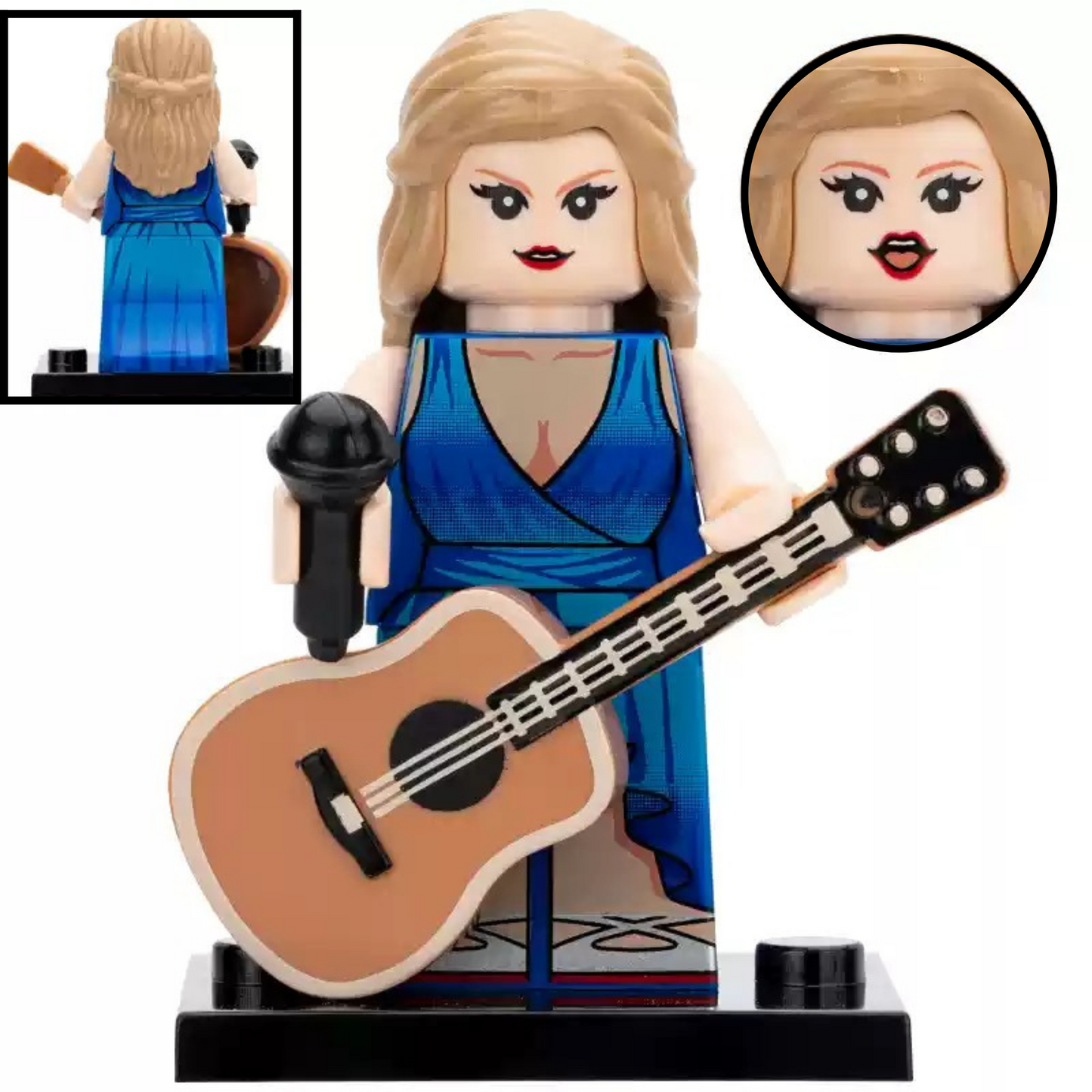 Taylor Swift Blue Dress Custom Musician Minifigure1