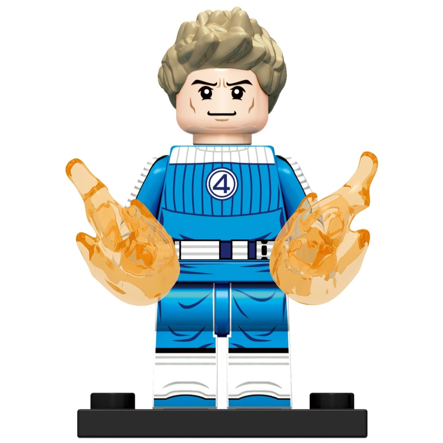 Human Torch Fantastic Four First Steps Custom Marvel Superhero Minifigure