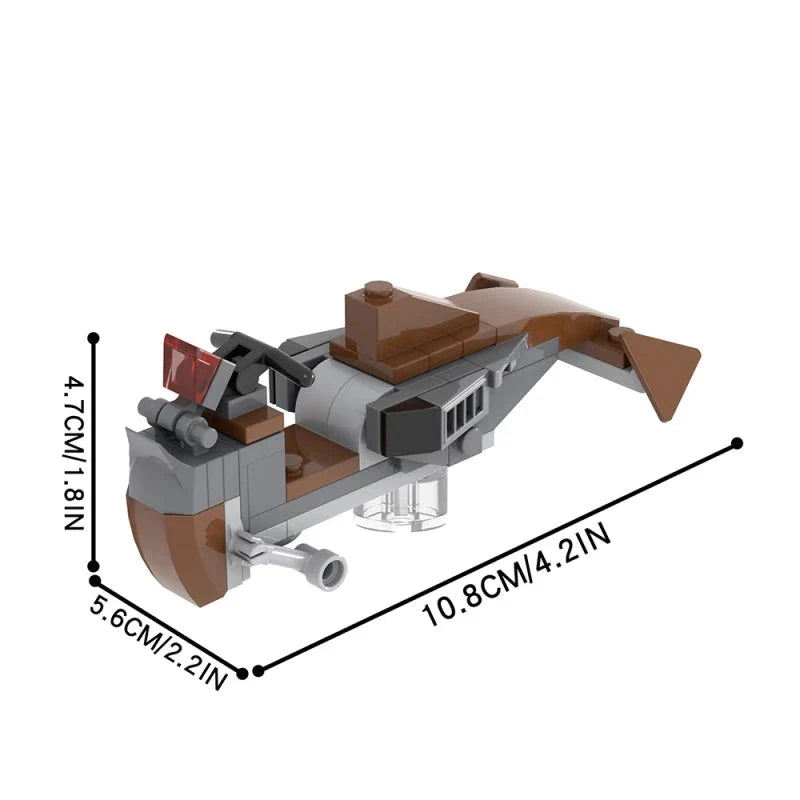 Flitknot Speeder Bike With Count Dooku Star Wars MOC3