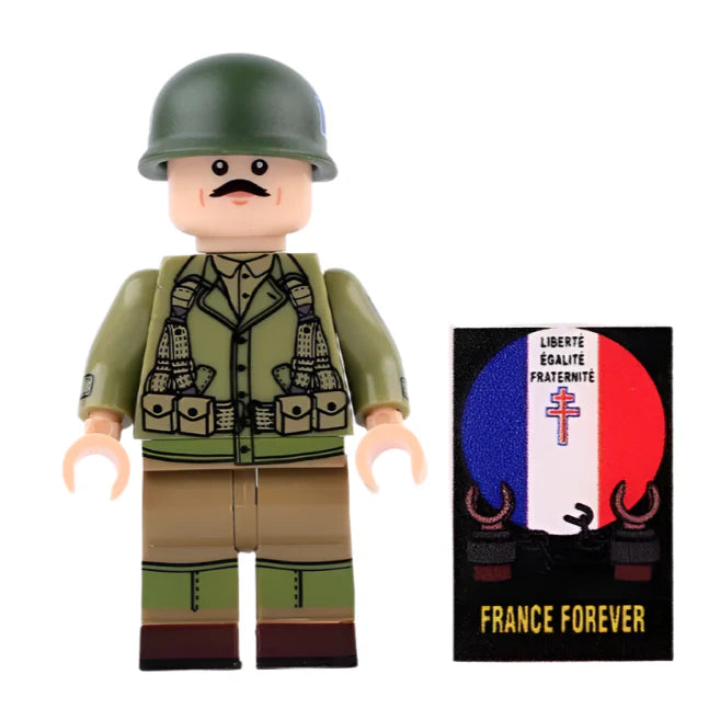 WW2 Free French Infantry Soldier Custom Military Minifigure1