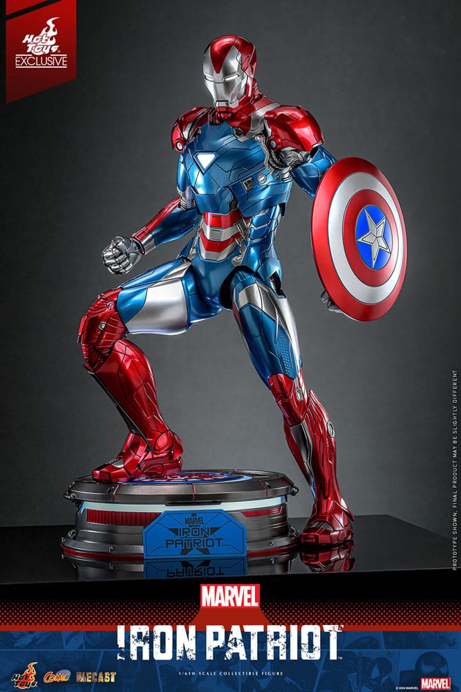 Marvel Comic Diecast Masterpiece Action Figure 1/6 Iron Patriot Hot Toys Exclusive 32cm9