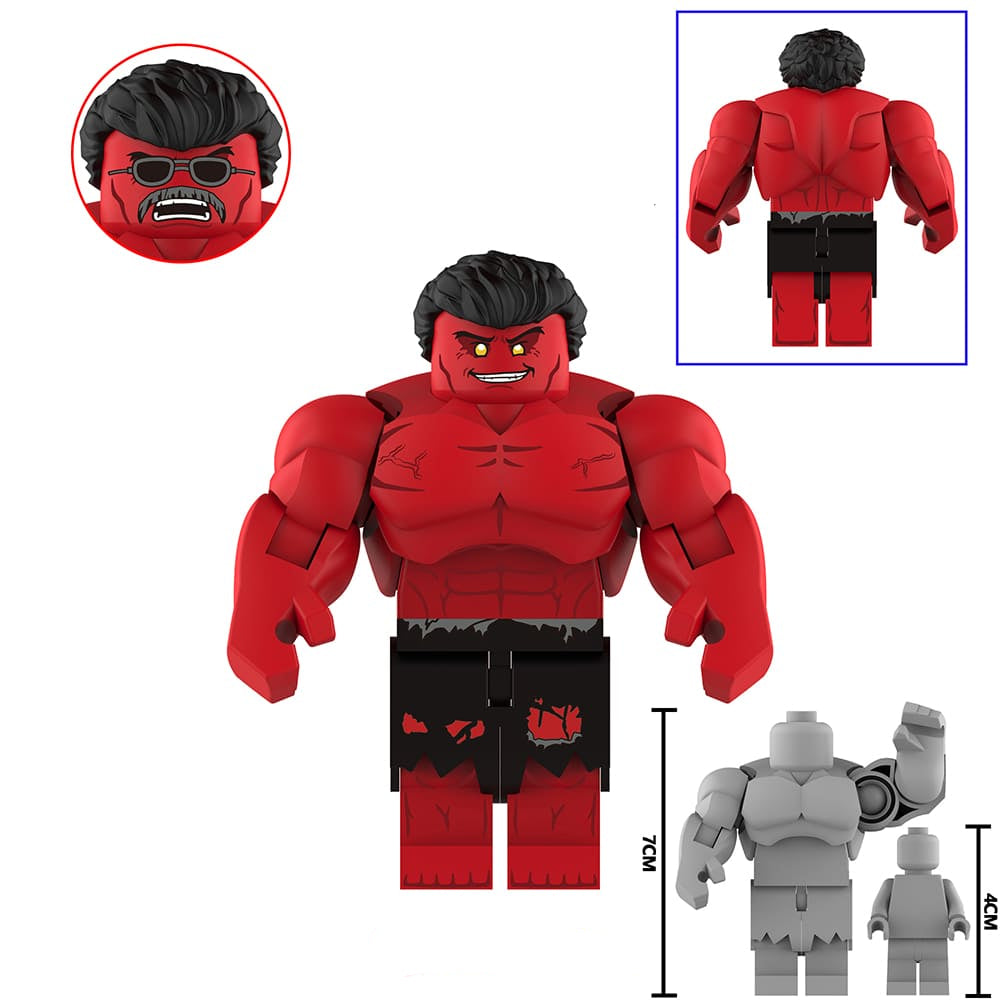 Marvel Red Hulk Custom Marvel Superhero Large Minifigure1