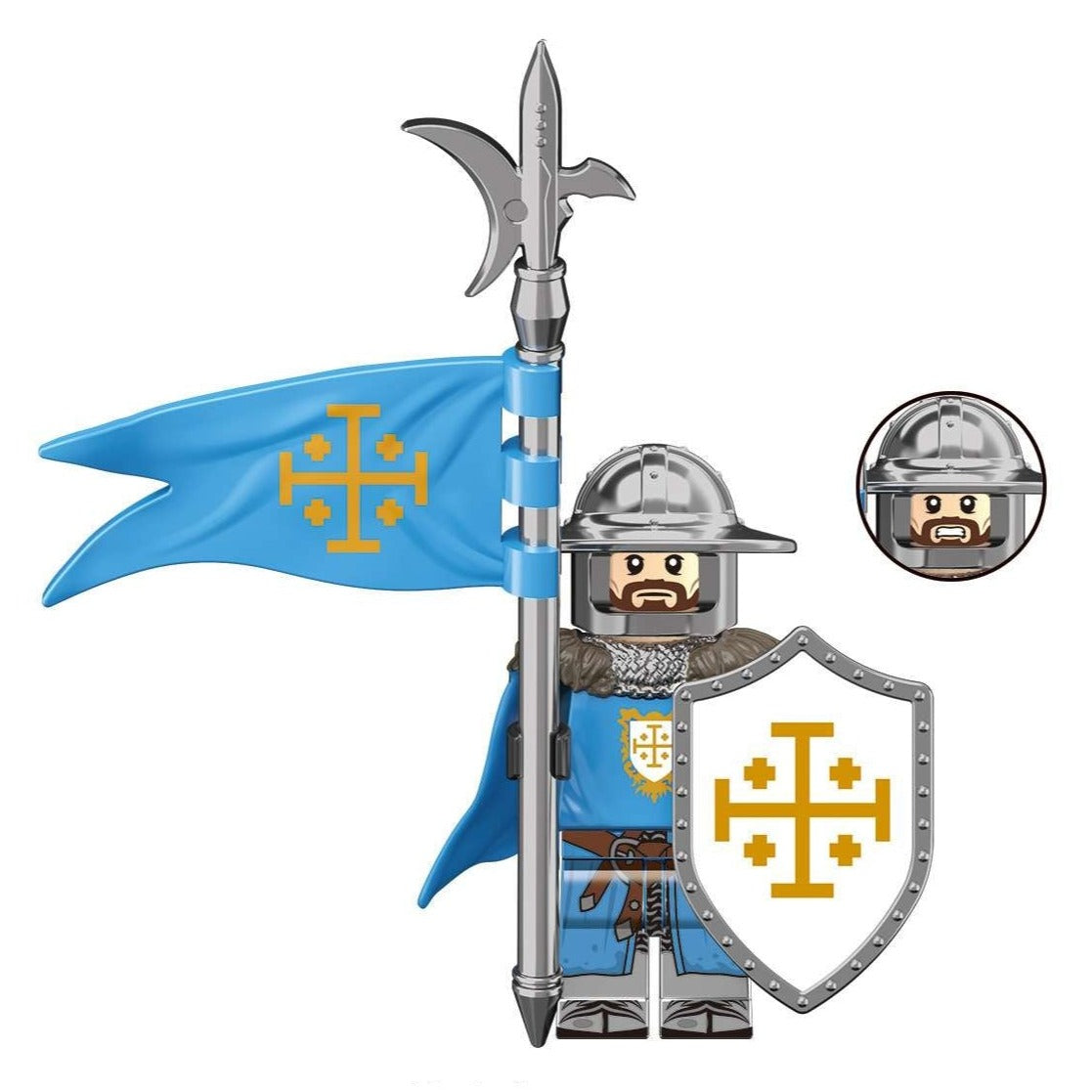Knight of the Order of Jerusalem Bannerman Custom Minifigure1