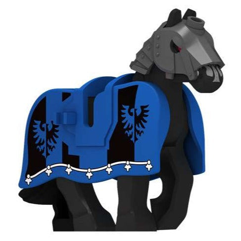 Medieval Black Warhorse Custom Minifigure1