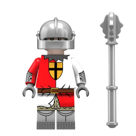 Medieval Knight with Mace Custom Minifigure1
