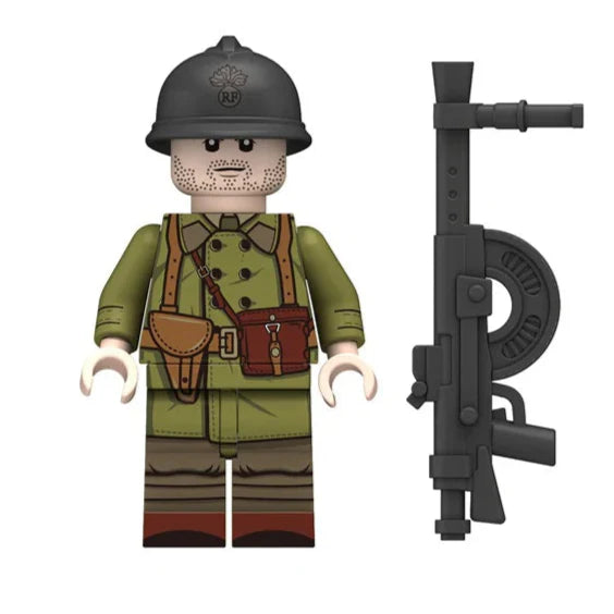 WW2 French Infantry Soldier Custom Military Minifigure