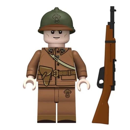 WW2 French DIM Infantry Soldier Custom Military Minifigure1