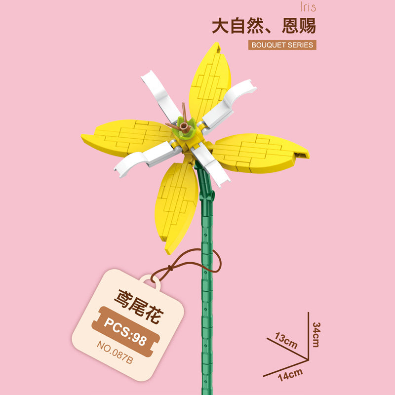087B-8-Iris Building Block Flower (98pcs)