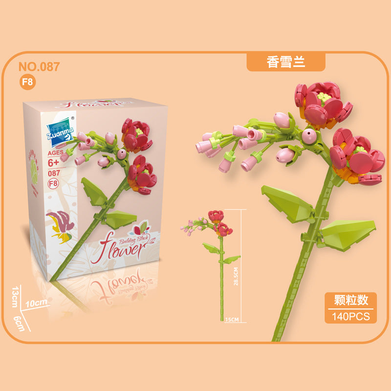 087F-8-Xiangxuelan Building Block Flowers (140pcs)