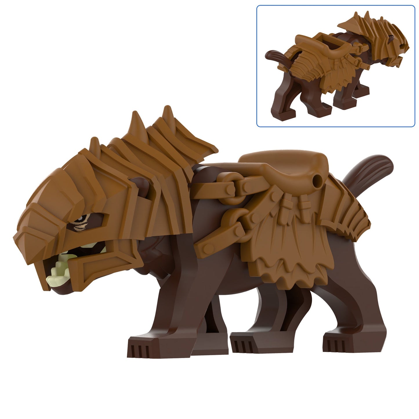 Brown Wargs Armored Custom Lord of the Rings Minifigure
