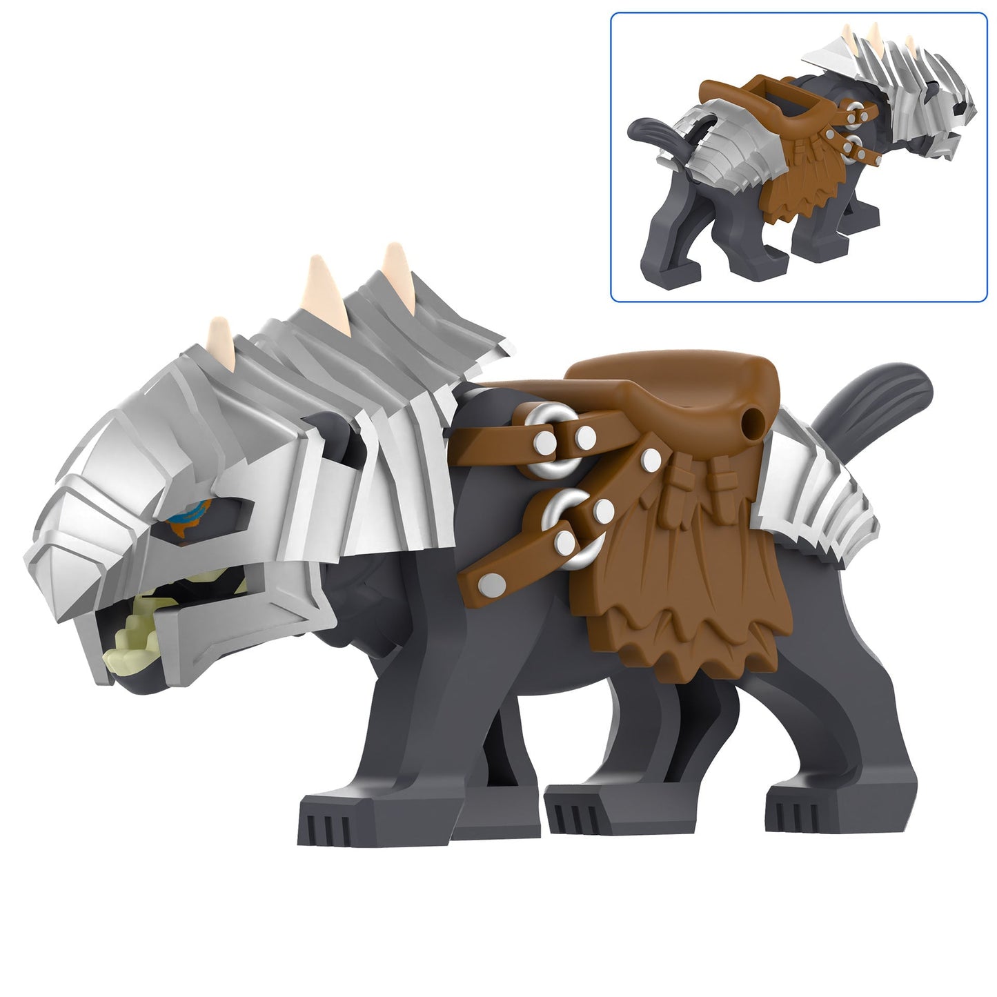 Grey Wargs Armored Custom Lord of the Rings Minifigure1