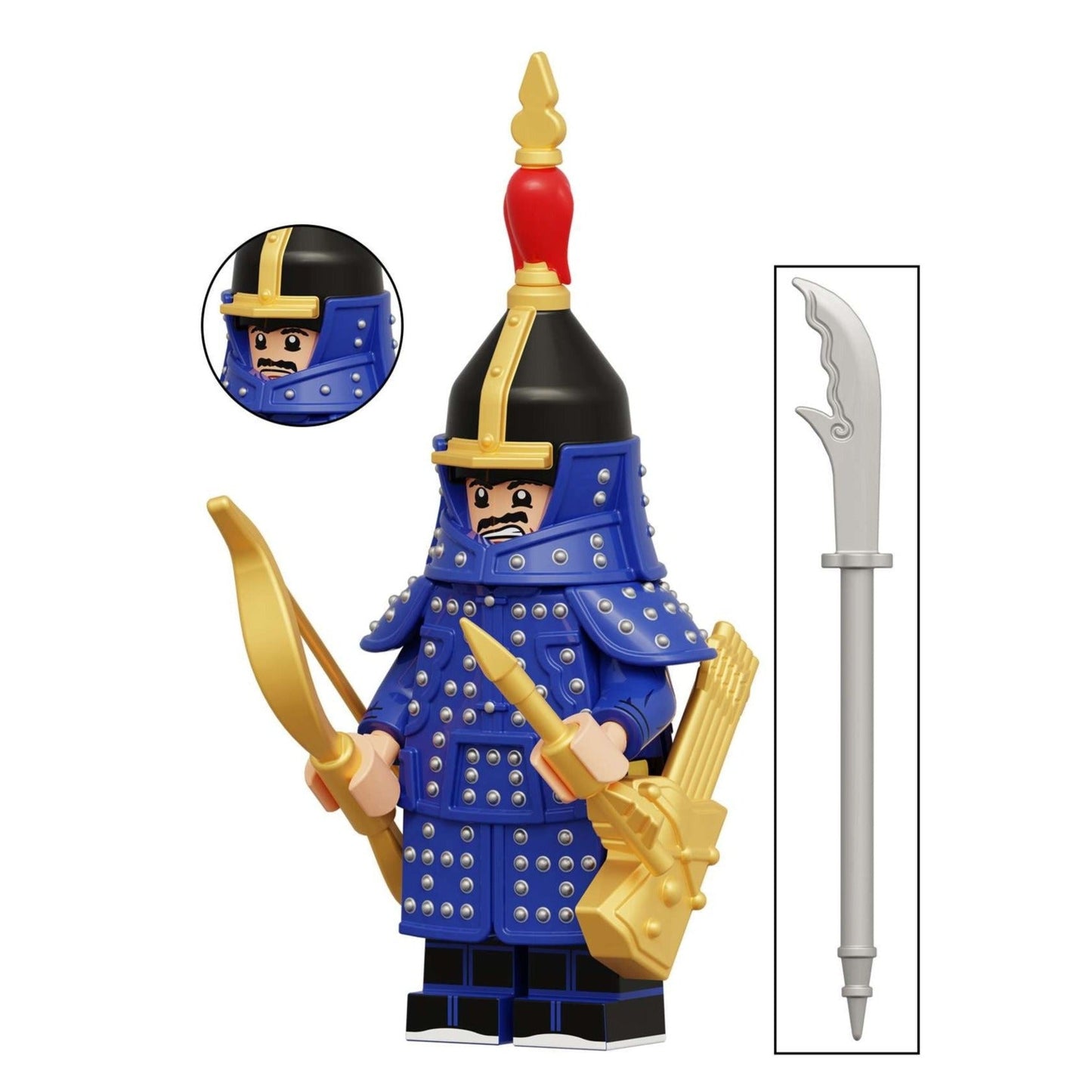 Plain Blue Banner Manchu Eight Banners Army Minifigure1