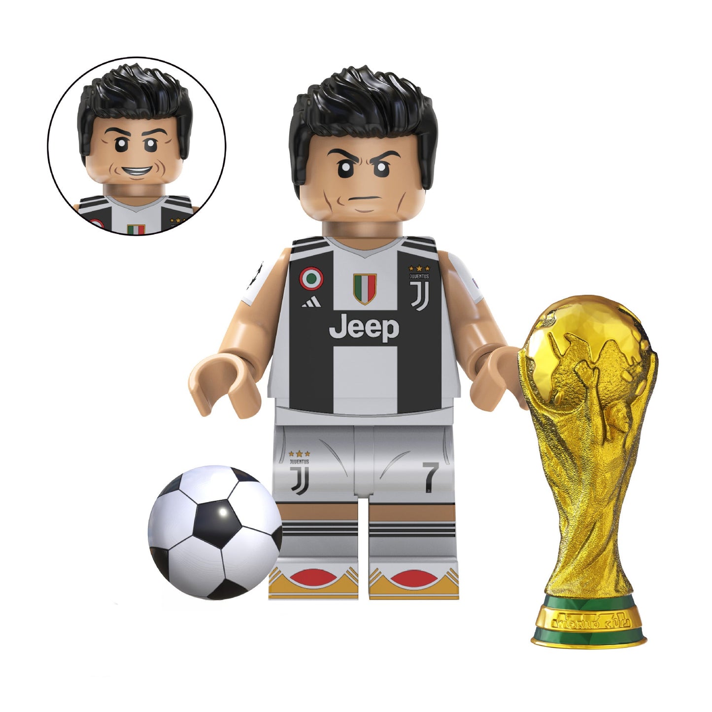 Cristiano Ronaldo (Juventus) Custom Football Player Minifigure1