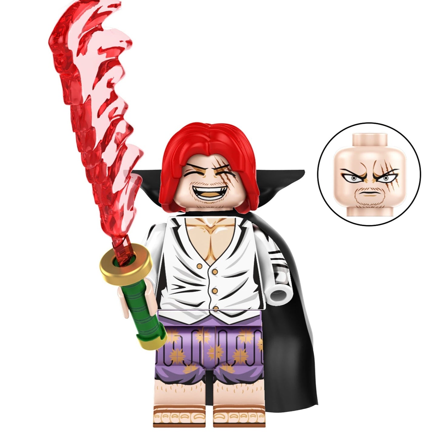 Shanks Custom One Piece Anime Minifigure1